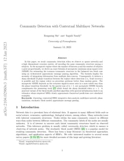 Community Detection with Contextual Multilayer Networks