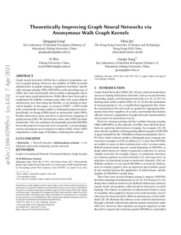 Theoretically Improving Graph Neural Networks via Anonymous Walk Graph
  Kernels