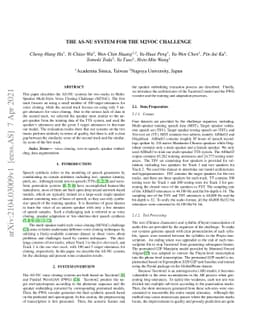 The AS-NU System for the M2VoC Challenge
