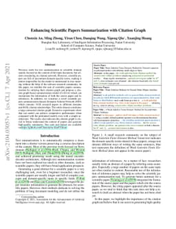 Enhancing Scientific Papers Summarization with Citation Graph