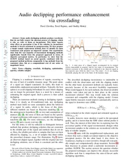 Audio declipping performance enhancement via crossfading