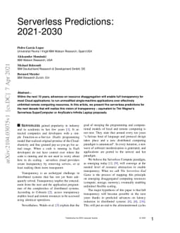 Serverless Predictions: 2021-2030