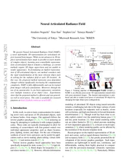 Neural Articulated Radiance Field