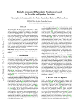 Partially-Connected Differentiable Architecture Search for Deepfake and
  Spoofing Detection