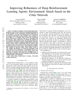 Improving Robustness of Deep Reinforcement Learning Agents: Environment
  Attack based on the Critic Network