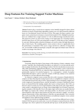 Deep Features for training Support Vector Machine