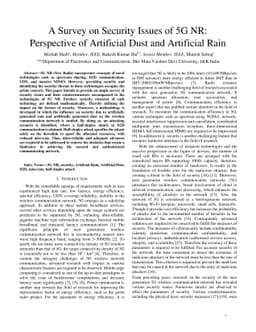 A Survey on Security Issues of 5G NR: Perspective of Artificial Dust and
  Artificial Rain