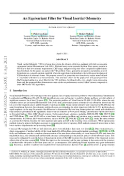 An Equivariant Filter for Visual Inertial Odometry
