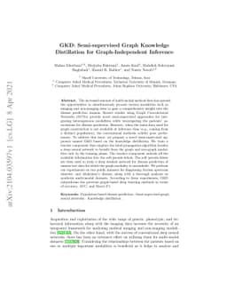 GKD: Semi-supervised Graph Knowledge Distillation for Graph-Independent
  Inference