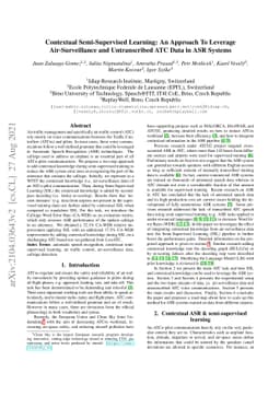 Contextual Semi-Supervised Learning: An Approach To Leverage
  Air-Surveillance and Untranscribed ATC Data in ASR Systems