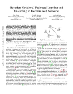 Bayesian Variational Federated Learning and Unlearning in Decentralized
  Networks