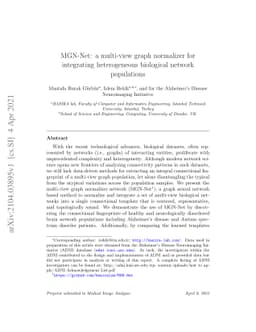 MGN-Net: a multi-view graph normalizer for integrating heterogeneous
  biological network populations