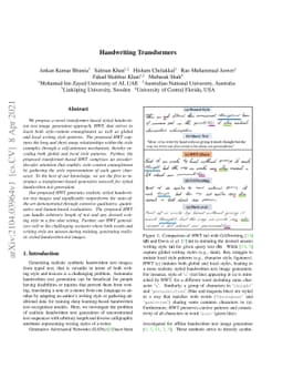 Handwriting Transformers