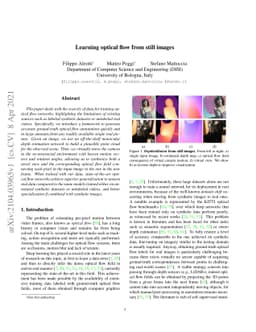 Learning optical flow from still images