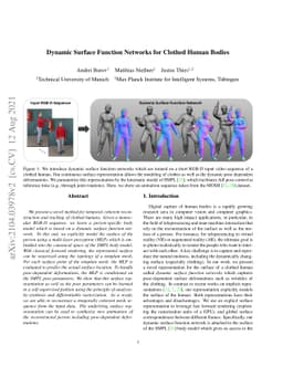 Dynamic Surface Function Networks for Clothed Human Bodies
