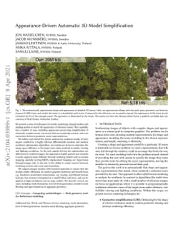 Appearance-Driven Automatic 3D Model Simplification