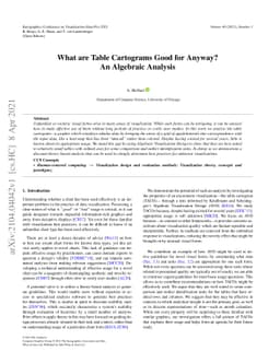 What are Table Cartograms Good for Anyway? An Algebraic Analysis