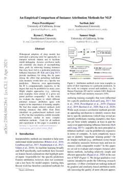 An Empirical Comparison of Instance Attribution Methods for NLP