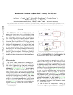 Reinforced Attention for Few-Shot Learning and Beyond
