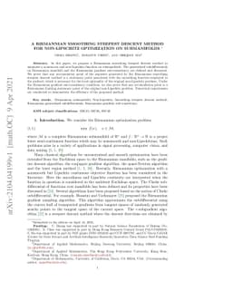 A Riemannian smoothing steepest descent method for non-Lipschitz
  optimization on submanifolds
