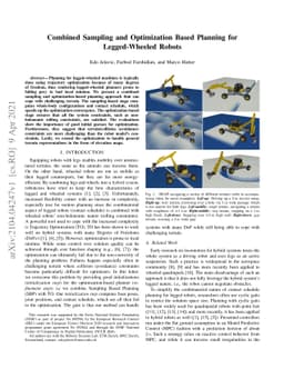 Combined Sampling and Optimization Based Planning for Legged-Wheeled
  Robots