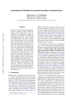 Annotating and Modeling Fine-grained Factuality in Summarization