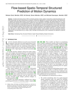 Flow-based Spatio-Temporal Structured Prediction of Motion Dynamics