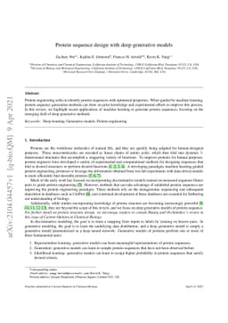 Protein sequence design with deep generative models