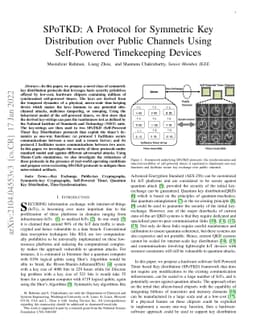 SPoTKD: A Protocol for Symmetric Key Distribution over Public Channels
  Using Self-Powered Timekeeping Devices