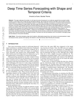 Deep Time Series Forecasting with Shape and Temporal Criteria