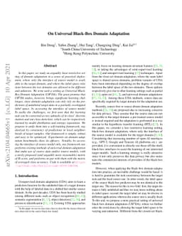 On Universal Black-Box Domain Adaptation