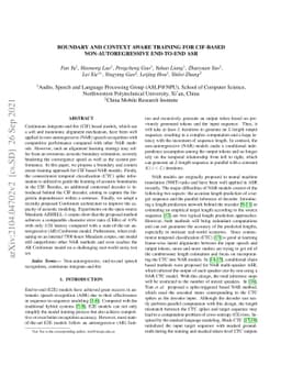 Boundary and Context Aware Training for CIF-based Non-Autoregressive
  End-to-end ASR