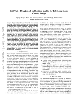 CalQNet -- Detection of Calibration Quality for Life-Long Stereo Camera
  Setups