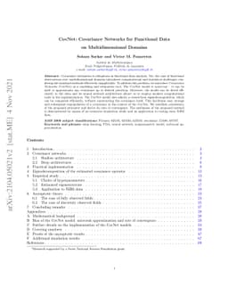 CovNet: Covariance Networks for Functional Data on Multidimensional
  Domains