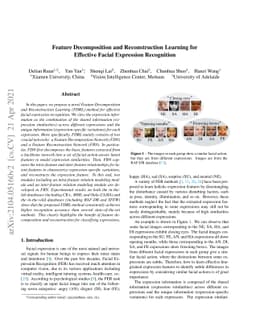 Feature Decomposition and Reconstruction Learning for Effective Facial
  Expression Recognition