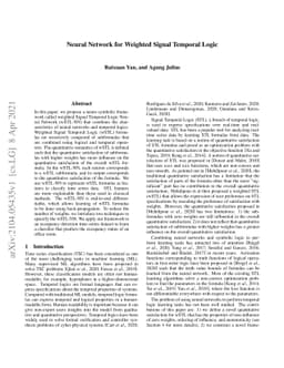 Neural Network for Weighted Signal Temporal Logic