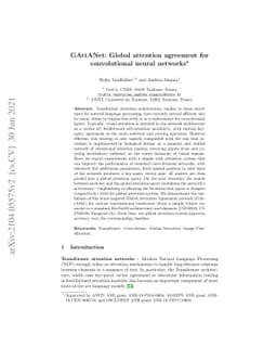 GAttANet: Global attention agreement for convolutional neural networks