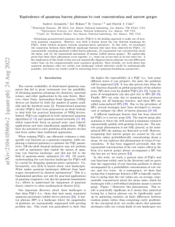 Equivalence of quantum barren plateaus to cost concentration and narrow
  gorges