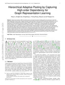 Hierarchical Adaptive Pooling by Capturing High-order Dependency for
  Graph Representation Learning