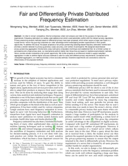 Fair and Differentially Private Distributed Frequency Estimation