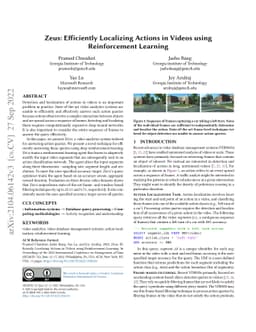 Zeus: Efficiently Localizing Actions in Videos using Reinforcement
  Learning