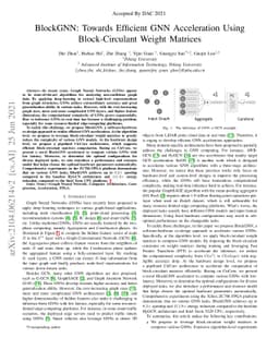 BlockGNN: Towards Efficient GNN Acceleration Using Block-Circulant
  Weight Matrices