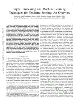 Signal Processing and Machine Learning Techniques for Terahertz Sensing:
  An Overview