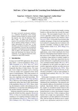 SetConv: A New Approach for Learning from Imbalanced Data