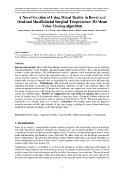 A Novel Solution of Using Mixed Reality in Bowel and Oral and
  Maxillofacial Surgical Telepresence: 3D Mean Value Cloning algorithm
