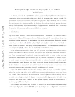 Neuro-Symbolic VQA: A review from the perspective of AGI desiderata