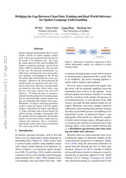 Bridging the Gap Between Clean Data Training and Real-World Inference
  for Spoken Language Understanding