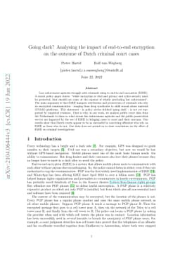 Going dark? Analysing the impact of end-to-end encryption on the outcome
  of Dutch criminal court cases