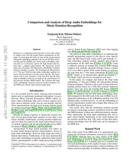 Comparison and Analysis of Deep Audio Embeddings for Music Emotion
  Recognition