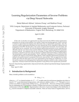 Learning Regularization Parameters of Inverse Problems via Deep Neural
  Networks